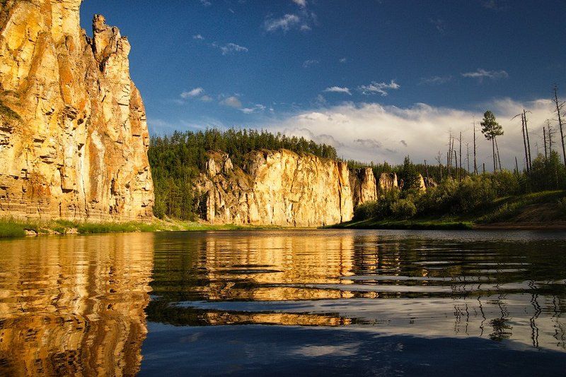 Река Синяя, Синские столбы, Якутия Золото реки Синейphoto preview