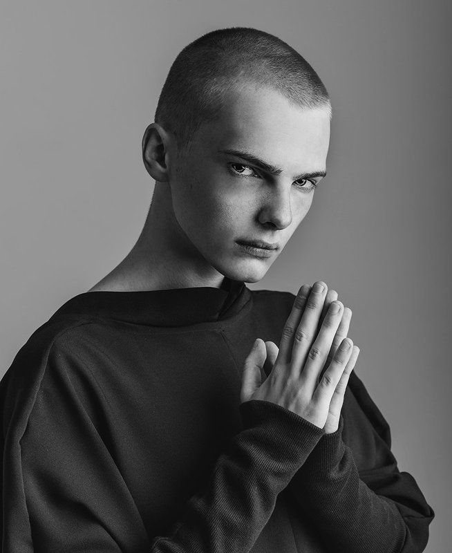 Art photo, Black & white, Dark, Polishboy, Portrait 666photo preview