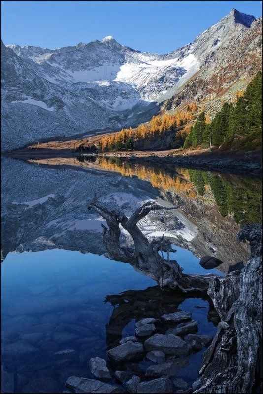 Алтай, Горы, Крепкое Озеро, Осень, Отражение, Ярославский Виталий Осенний этюд в горахphoto preview