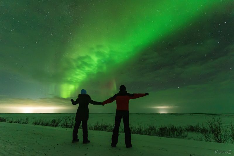 северное сияние, полярное сияние, заполярье, aurora borealis, polar lights photo preview