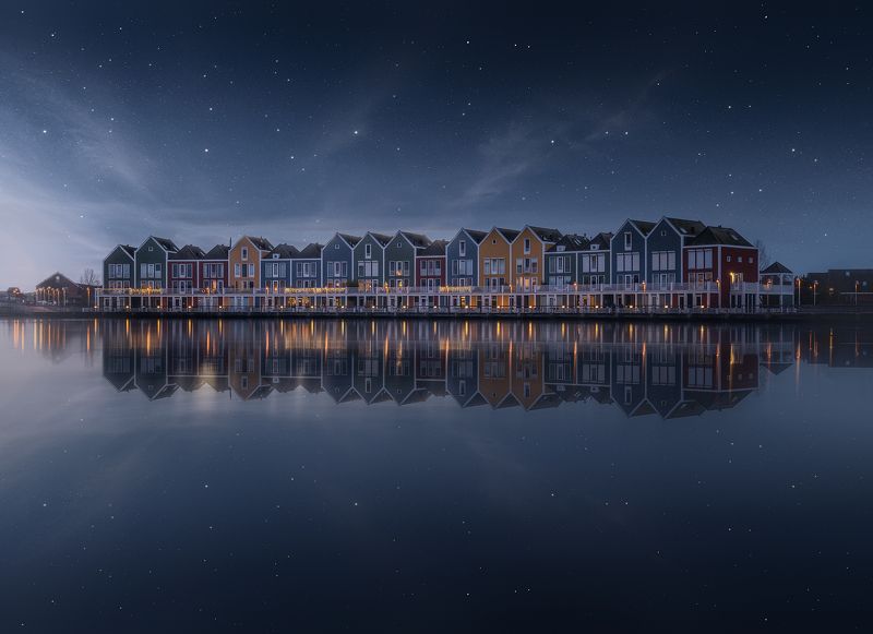 Reflection, Netherlands, Night, Stars, Landscape Reflections from the Netherlandsphoto preview
