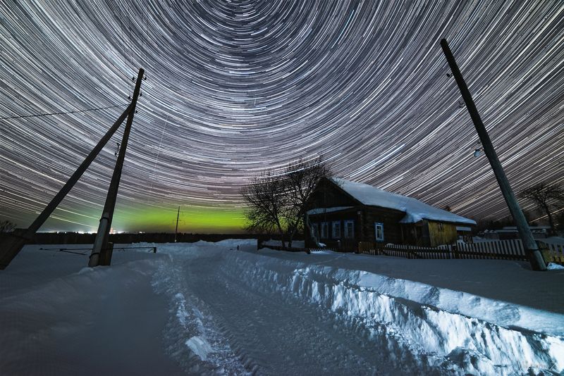 северное сияние, полярное сияние, заполярье, aurora borealis, polar lights, star trek, star trail photo preview