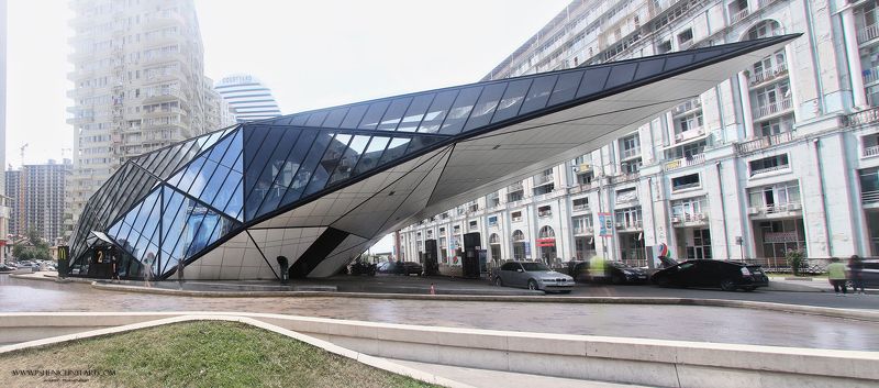 архитектура, городской пейзаж, батуми, параметрическая архитектура, консоль, минимализм, современные здания Стрелаphoto preview