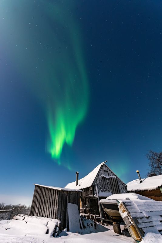 северное сияние, полярное сияние, заполярье, aurora borealis, polar lights Поймать за хвостphoto preview