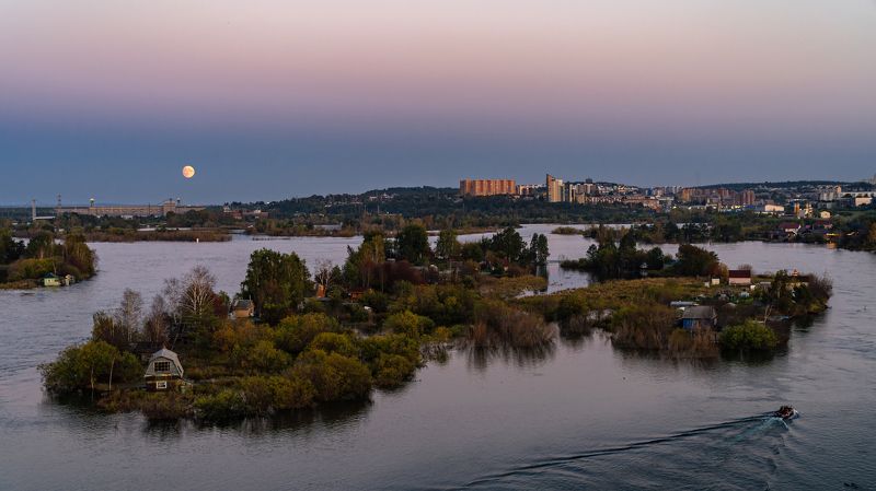 иркутск, ангара, луна, полнолуние Полнолуниеphoto preview