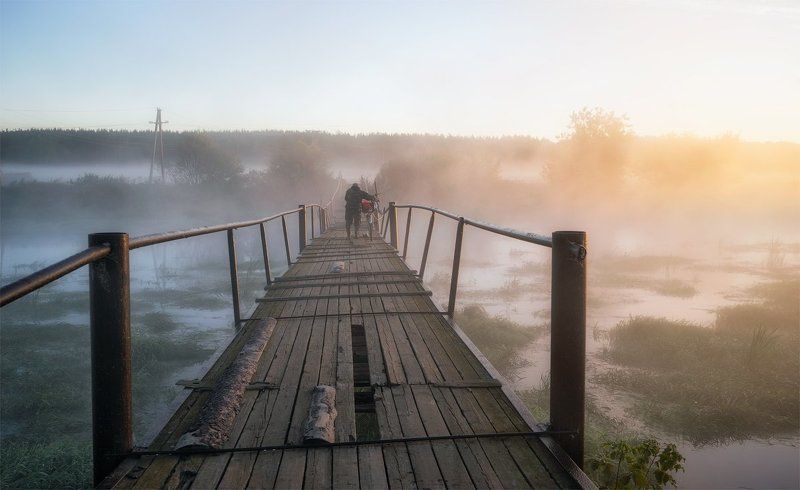 рассвет,туман,река,клязьма,сони,рыба,рыбак На рыбалкуphoto preview