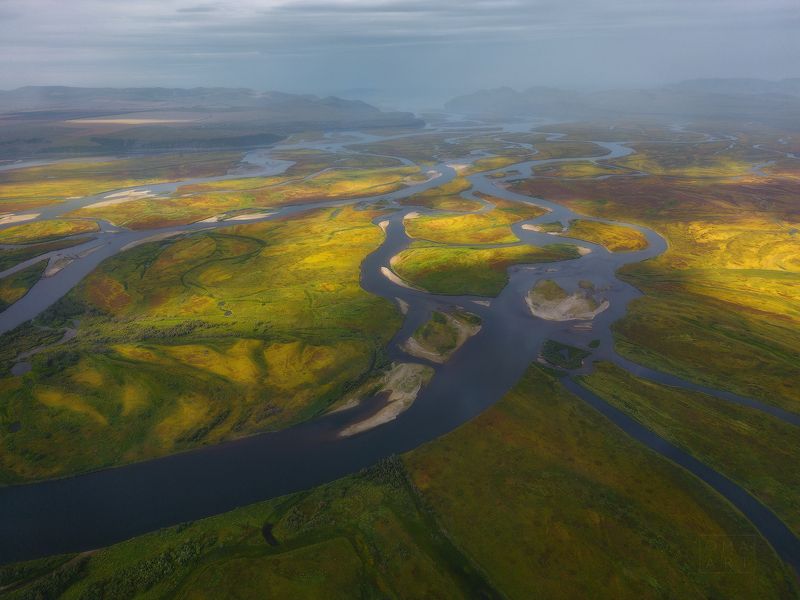 туба, тубинский залив, красноярский край, сибирь, тепсей Меандры Тубинского заливаphoto preview