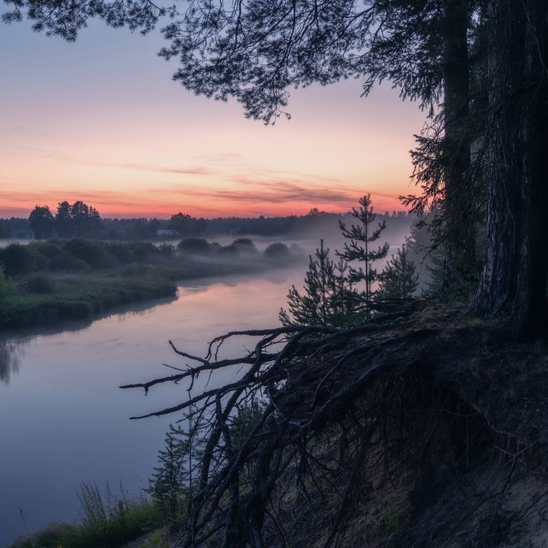 сумерки река белая холуница Наступили сумерки на рекеphoto preview