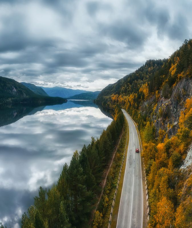 хакасия, сибирь, енисей, осень, саяны, дорога Вдоль Енисеяphoto preview