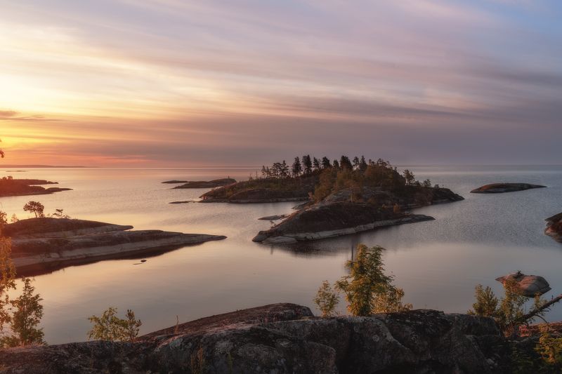 ладога остров пейзаж природа утро рассвет Рассветная прогулка  по ладожскому берегу фото превью