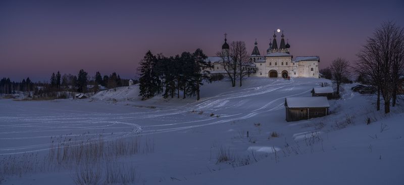 ферапонтово, полнолуние, зима, вечер Полнолуниеphoto preview