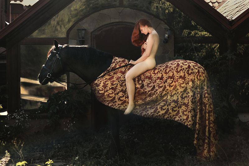 girl, model, godiva, horse, photography, fine art, леди годива, портрет, лошадь, живопись Lady Godivaphoto preview