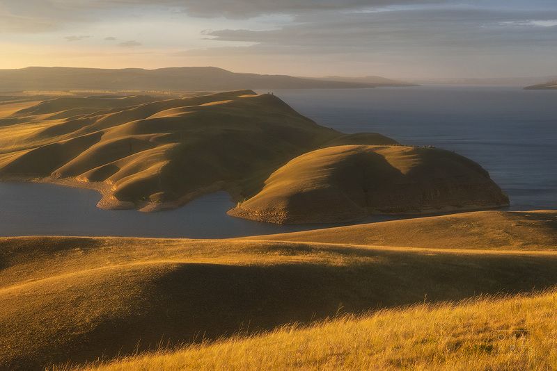 хакасия, сарагаш, енисей, сибирь, закат Закатный светphoto preview