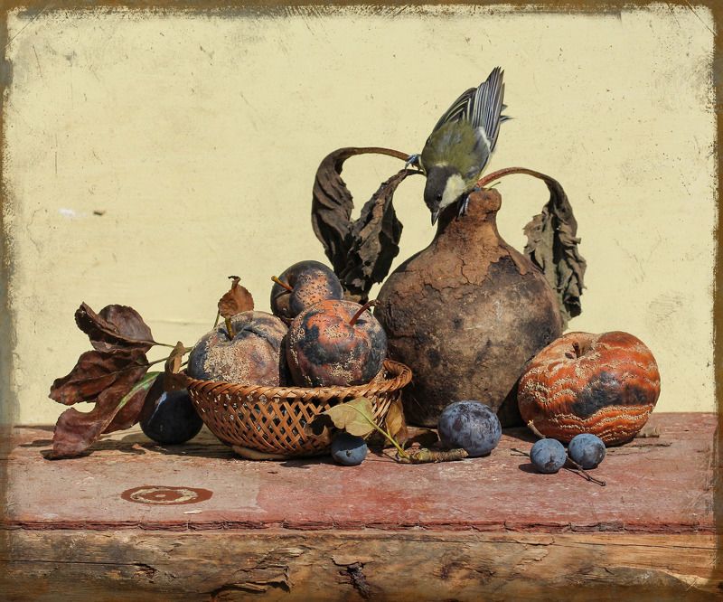 Натюрморт с юной синицейphoto preview