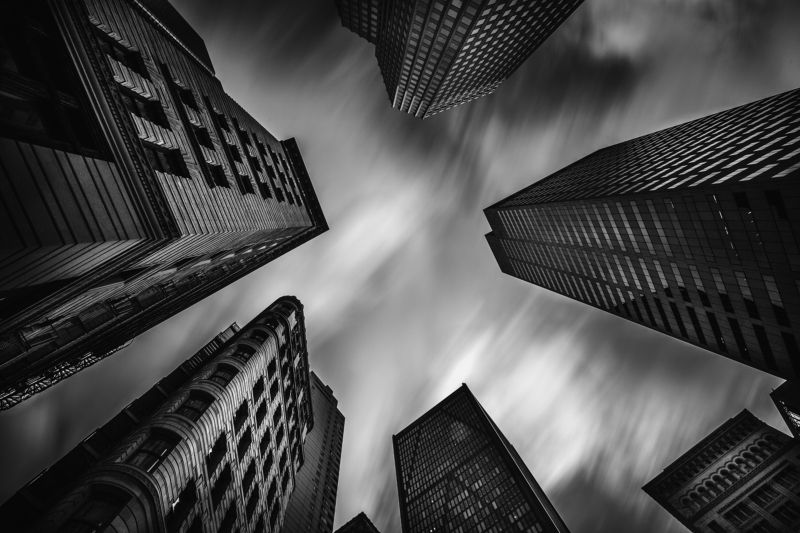 Небо, Небоскрёбы, Ч/б City Skyphoto preview