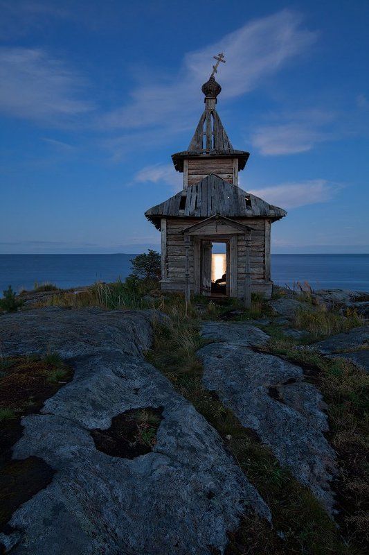 есусарет, карелия, ладожское озеро, полнолуние, церковь Карелия: остров Есусаретphoto preview