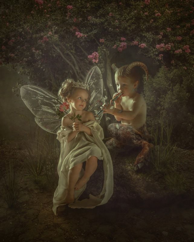 Маленькая дриада и фавнphoto preview
