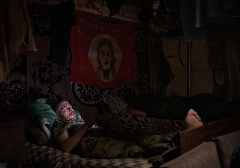 Россия, Соледар, КНР, СВО, спецоперация, солдат, военный, располага, расположение, подвал, лик, отдых, фронт,  В подвале Соледараphoto preview