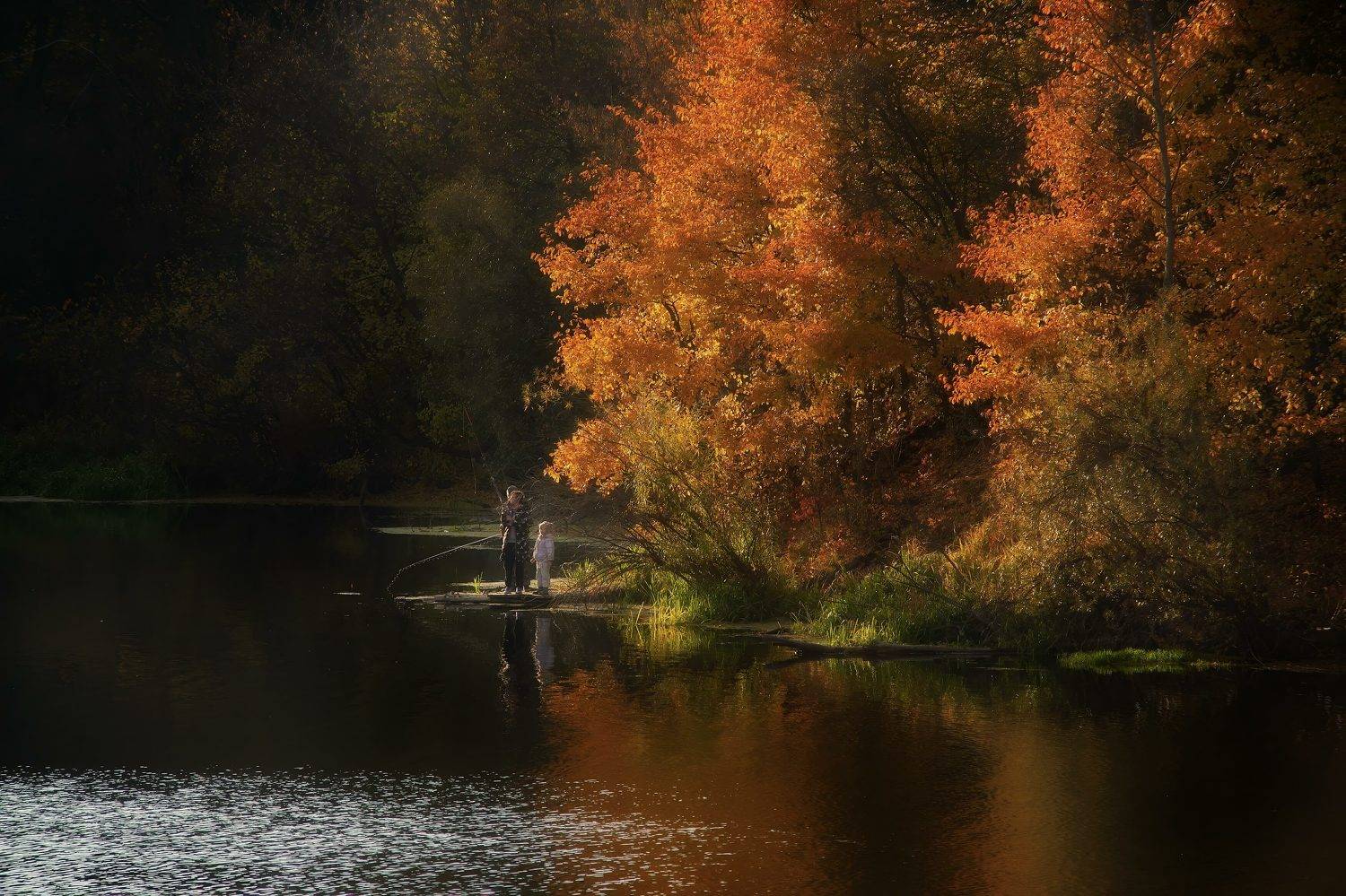природа,лес,река,пейзаж,осень,рыбалка, Михаил Кудрявцев