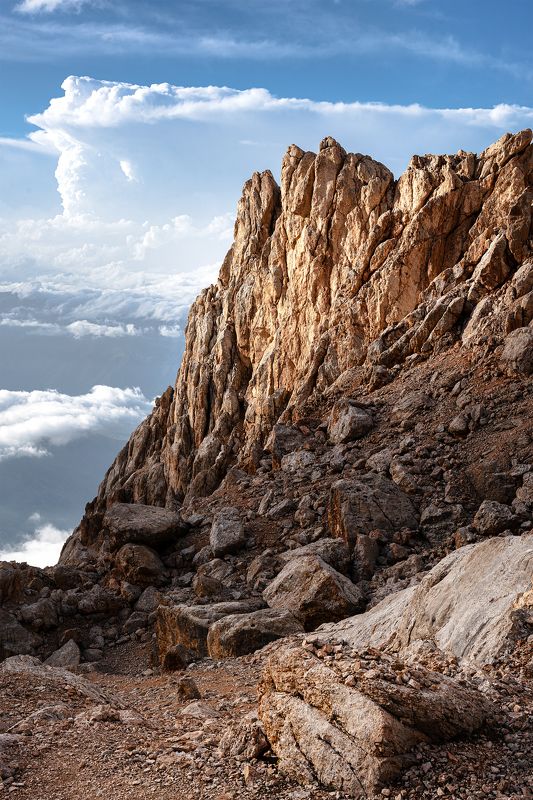 шалбуздаг, куруш, дагестан, кавказ, кавказские горы Обрыв в облака фото превью