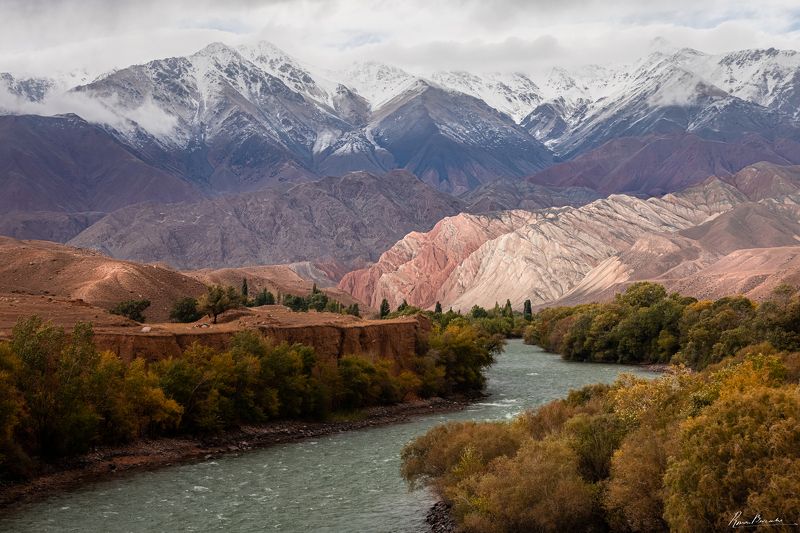 kyrgyzstan, kekemeren, river, gorge, mountains, landscape, киргизия, кыргызстан, кекемерен Kyrgyz mountains and the river of Kekemerenphoto preview