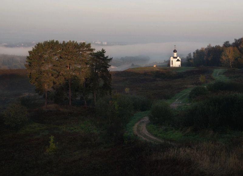 #пезаж #осень #туман #рассвет photo preview