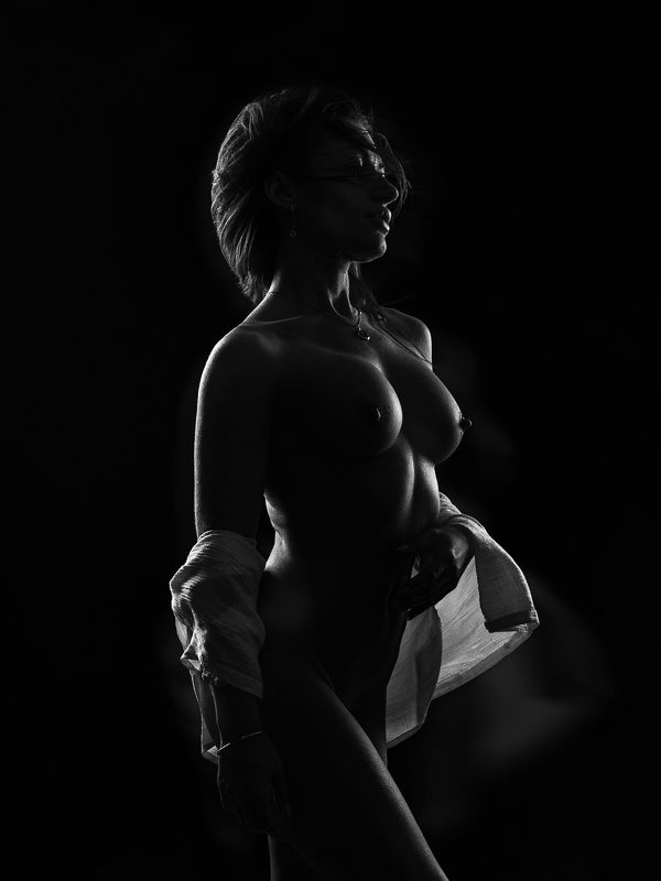 Силует, обнаженная, черно-белое, siluet, bw. nude ...photo preview