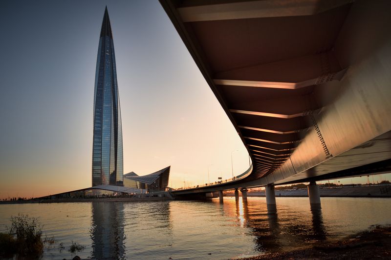 санкт-петербург, лахта центр, небоскреб, башня, мост, Поехали!photo preview