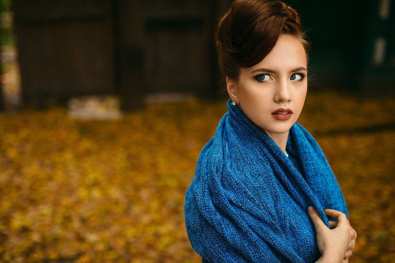 Осень, девушка, взгляд.photo preview