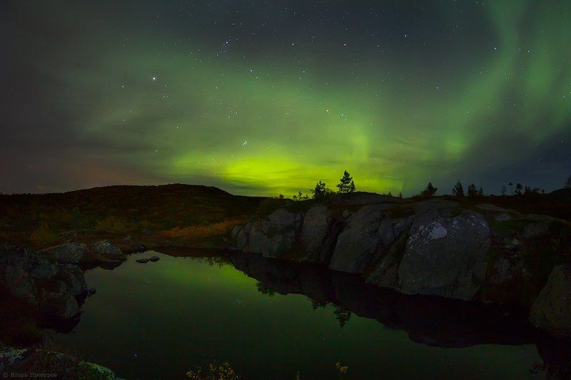 кольский полуостров, север, aurora borealis, северное сияние, полярное сияние, всполохи, ночная фотография, ночь, пейзаж, ночной пейзаж, небо, космос, заполярье, мечта, солнечный ветер, геомагнитная буря, магнитосфера Ночной сентябрь.photo preview