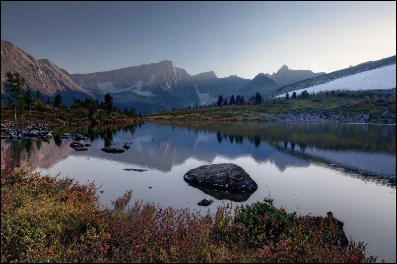 вечер, горы, золотая долина, кузнецкий алатау, озеро круглое, ярославский виталий Слушая Тишинуphoto preview