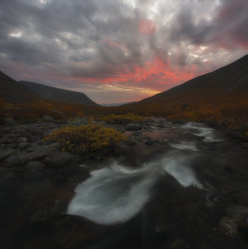 Закат на реке Малая Белая.photo preview