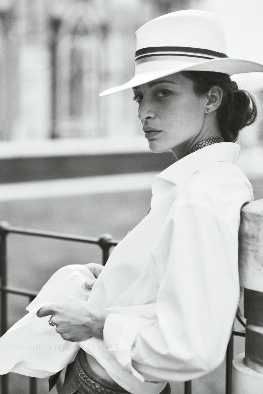 портрет, чб, лето, шляпа * * *photo preview