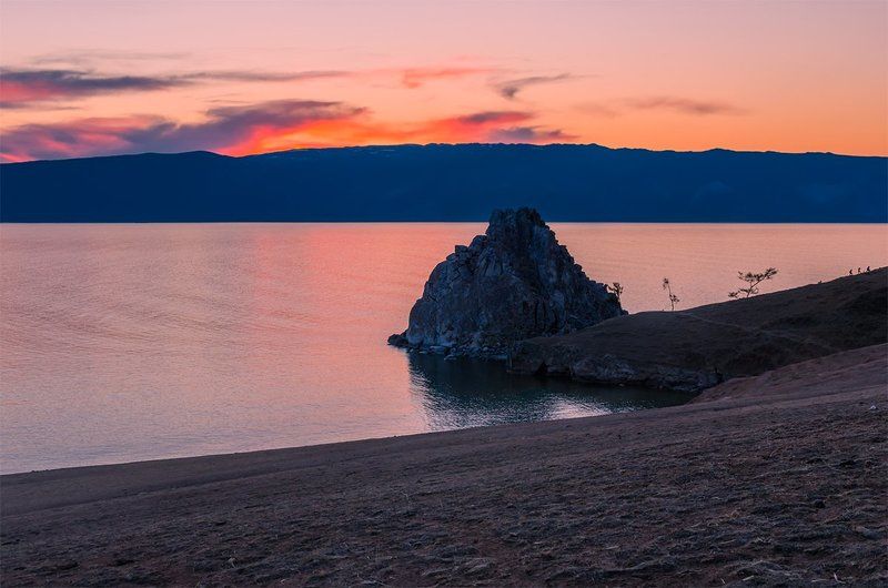 Байкал, Берег, Бурхан, Горы, Закат, Лето, Озеро, Ольхон, Остров, Панорама, Пейзаж, Природа, Шаманка После закатаphoto preview