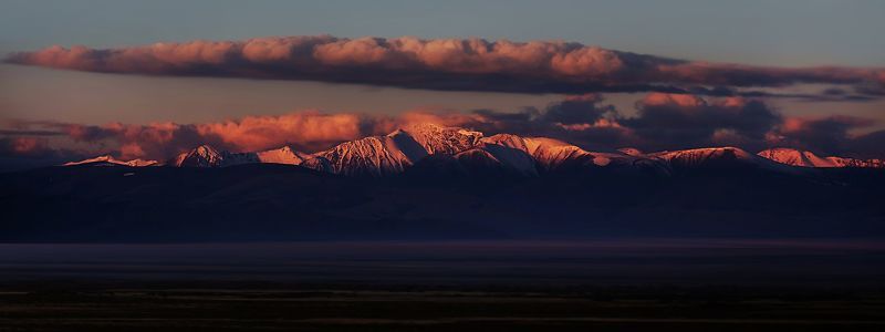 алтай, кош-агач, рассвет, горы, осень, путешествие, зарево, пейзаж, природа Доброе утро, Кош-Агач! фото превью