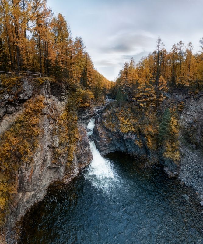 тыва, тува, каньон, дургенский, каньон дургенский, сибирь, осень, река, водопад Дургенский водопадphoto preview