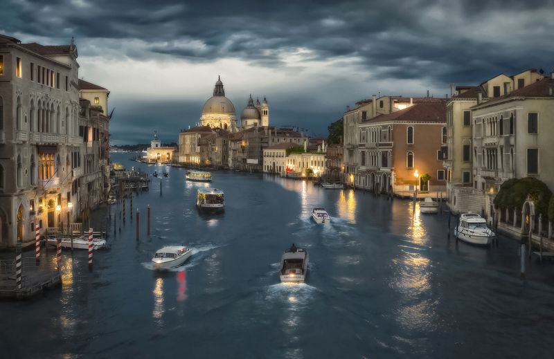 венеция, гранд-канал, вечер, canal grande Вечером в Венеции фото превью