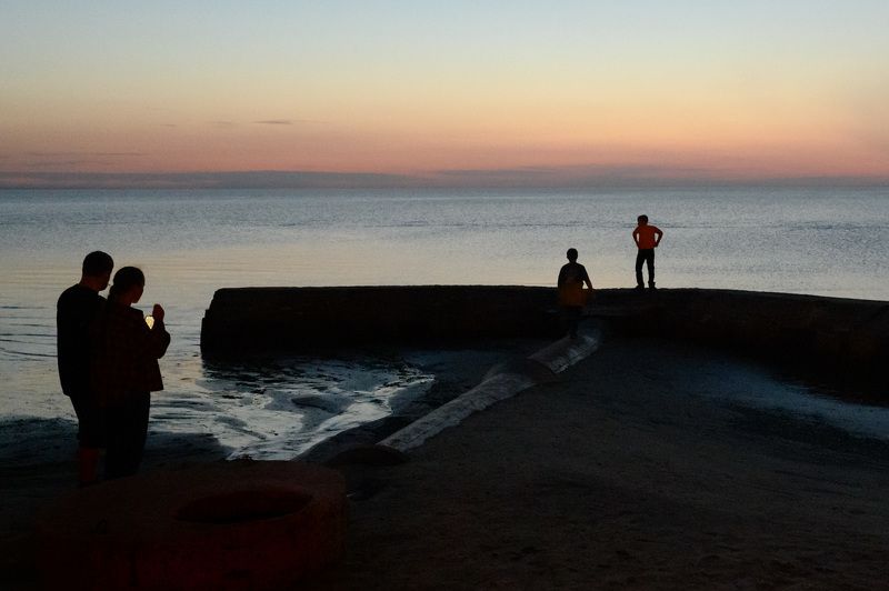 белое море, пляж, ночь, ягры, После закатаphoto preview