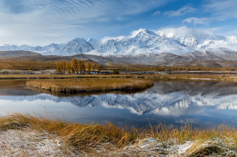 lake, altay, russia, mountains, алтай, озеро Отражение на озере Джангысколь фото превью