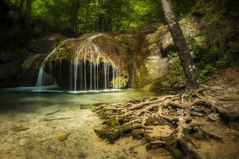 крым, водопад, горы, река, вода, лес, пейзаж Летний полденьphoto preview