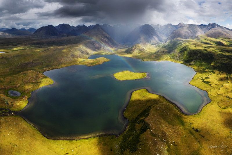 озеро радуга Хиндиктиг-Холь Алтай За краемphoto preview