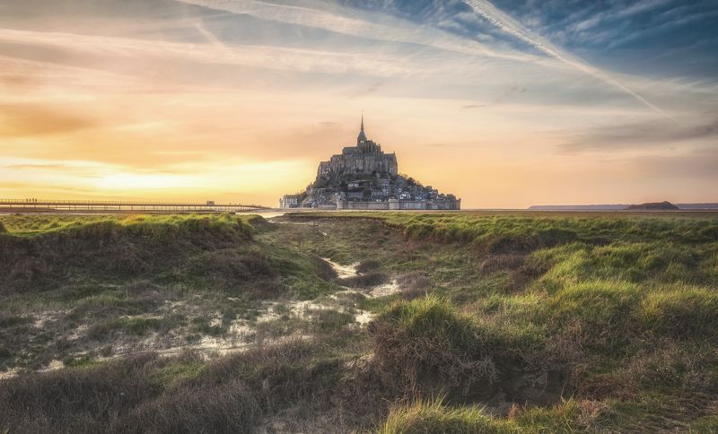 мон-сен-мишель , нормандия, франция, mont saint-michel, france Жемчужина Нормандии фото превью