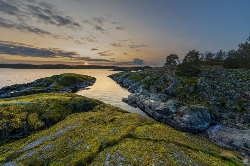 шхеры, ладога, карелия Ладожский закатphoto preview