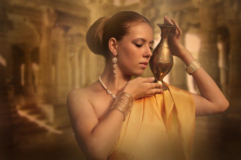 девушка, кувшин, индия, новое ***photo preview