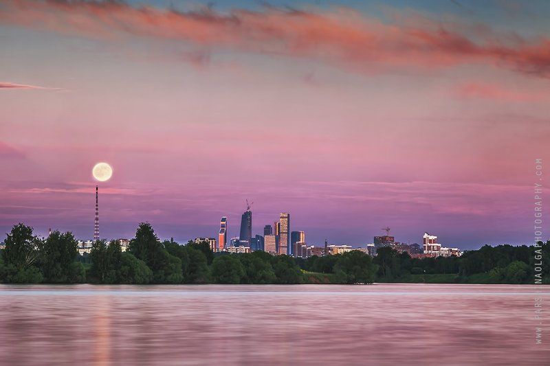 пейзаж, городской пейзаж, закат, город, москва, небо, дороги Москваphoto preview