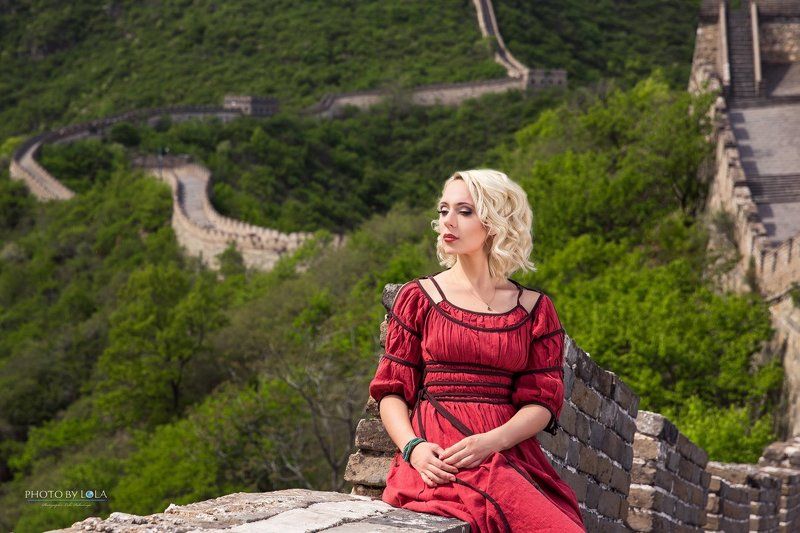 Пекин, Китай, певица, девушка, природа, портрет, Азия, фотосессия, ВКС, стена, китайская, великая, блондинка, красота photo preview