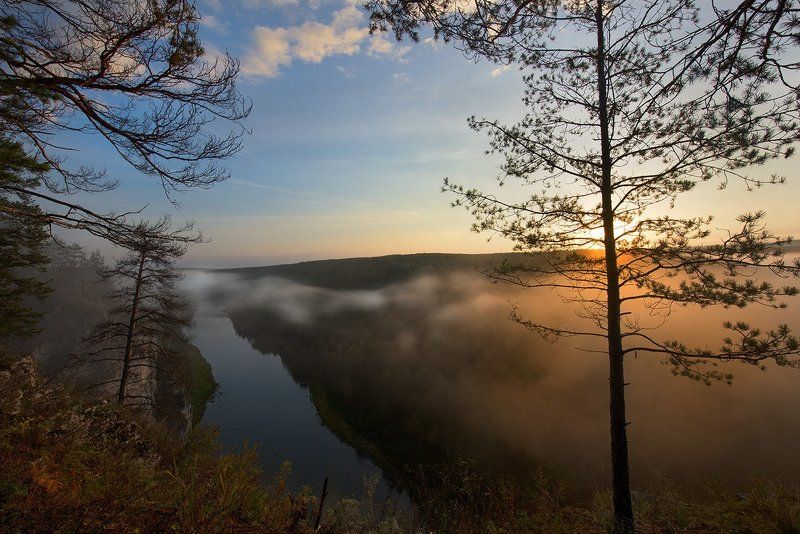 рассвет на реке Айphoto preview