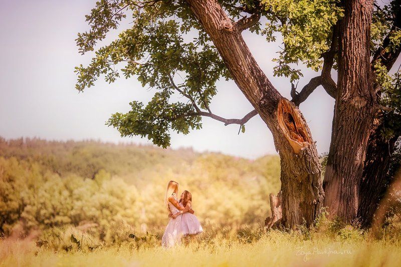 лето, счастье, любовь, мама, дочка Мама и дочкаphoto preview