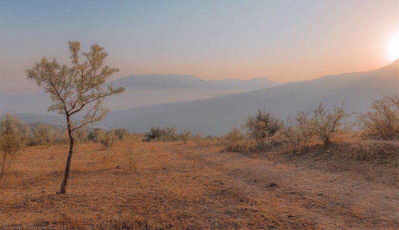 вечер, горы, дорога, закат, крым, солнце Крымский вечерphoto preview