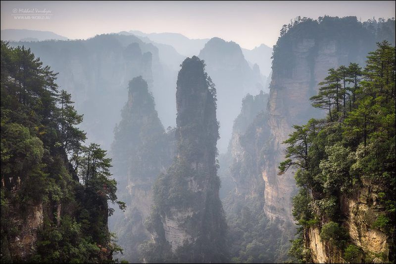 Китай, Аватар, горы, рассвет, пейзаж Мир Пандоры...photo preview